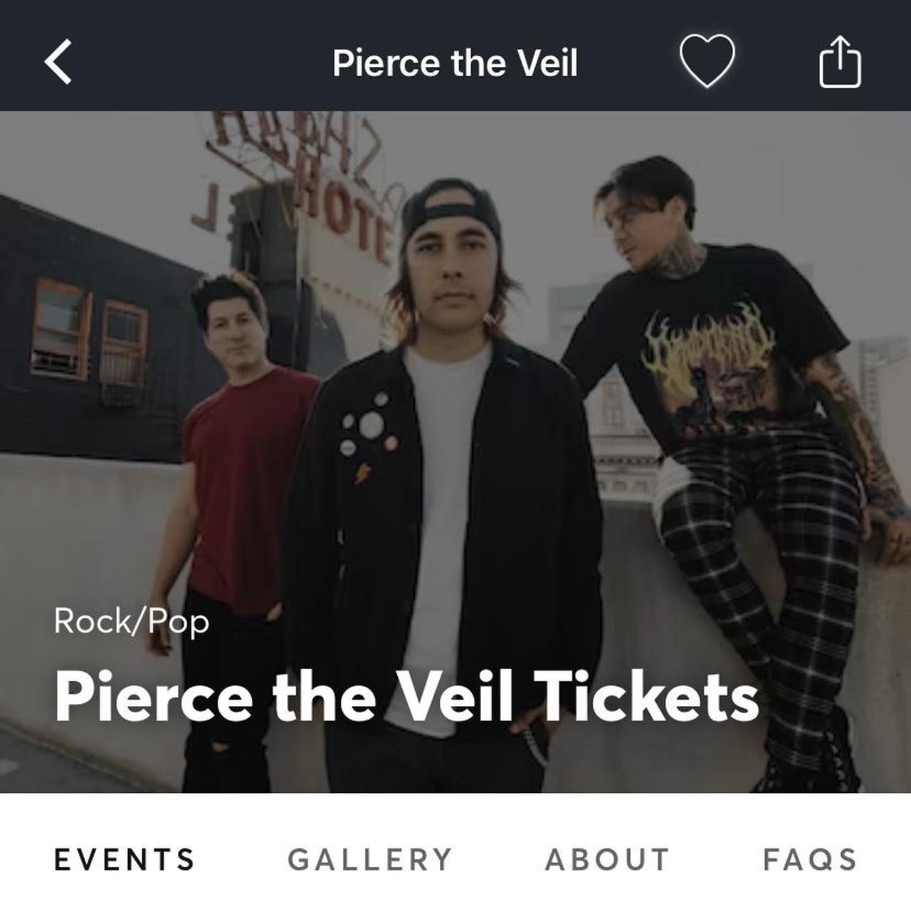 LOOKING FOR 2 OR 3 PIERCE THE VEIL TICKETS Im... Depop