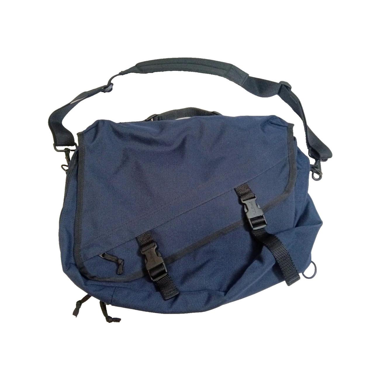 LL Bean Messenger Bag Backpack Nylon Navy Blue. Depop