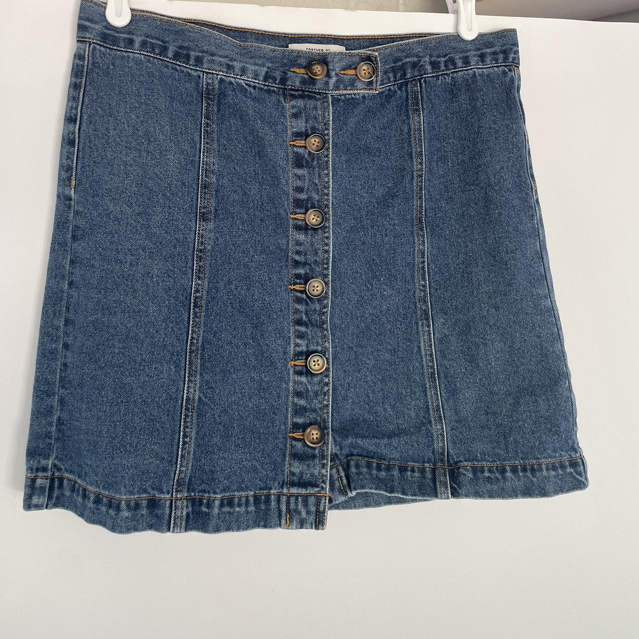 Forever 21 Denim Skirt US L - Depop