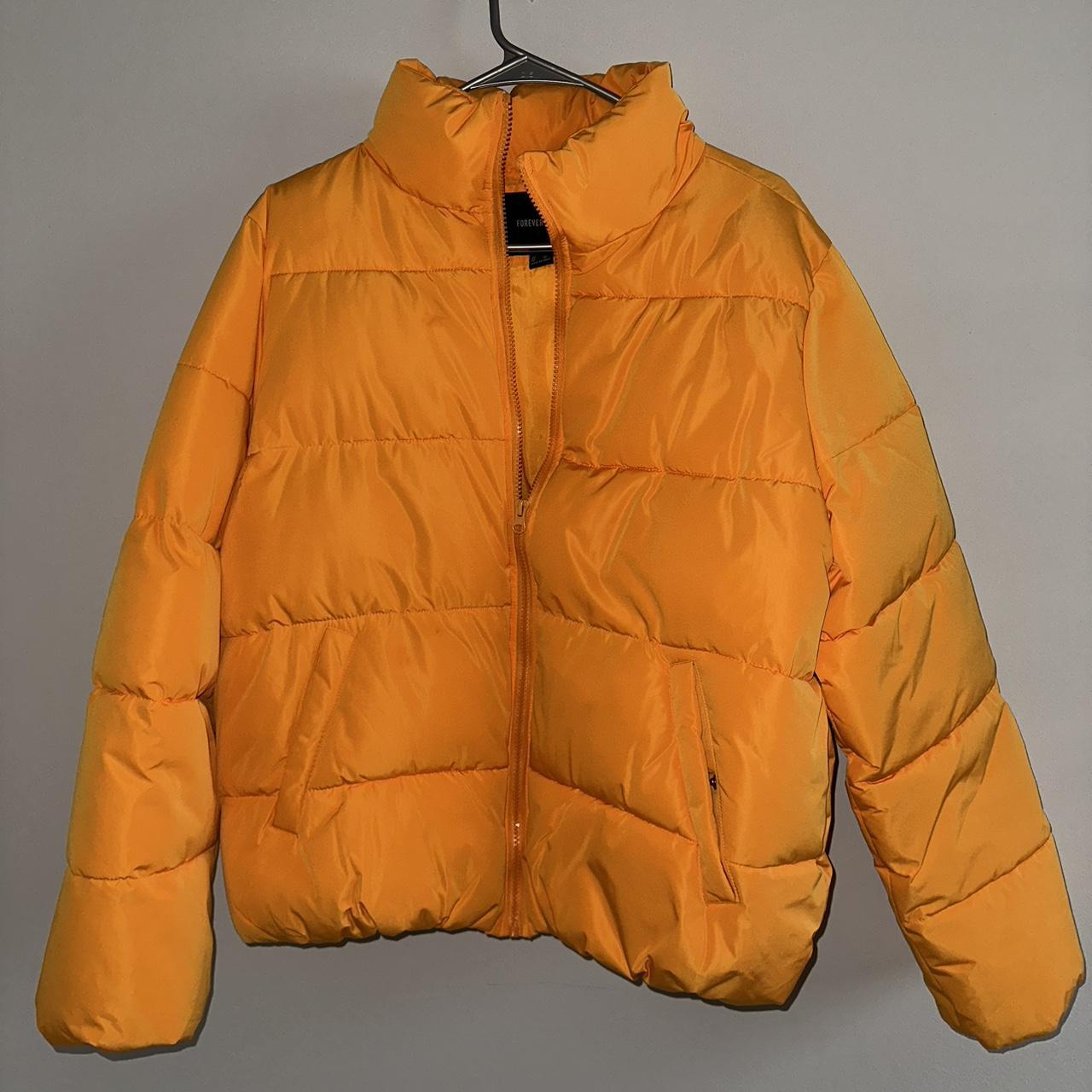 Forever 21 Yellow Puffer Mustard Yellow Size small... Depop