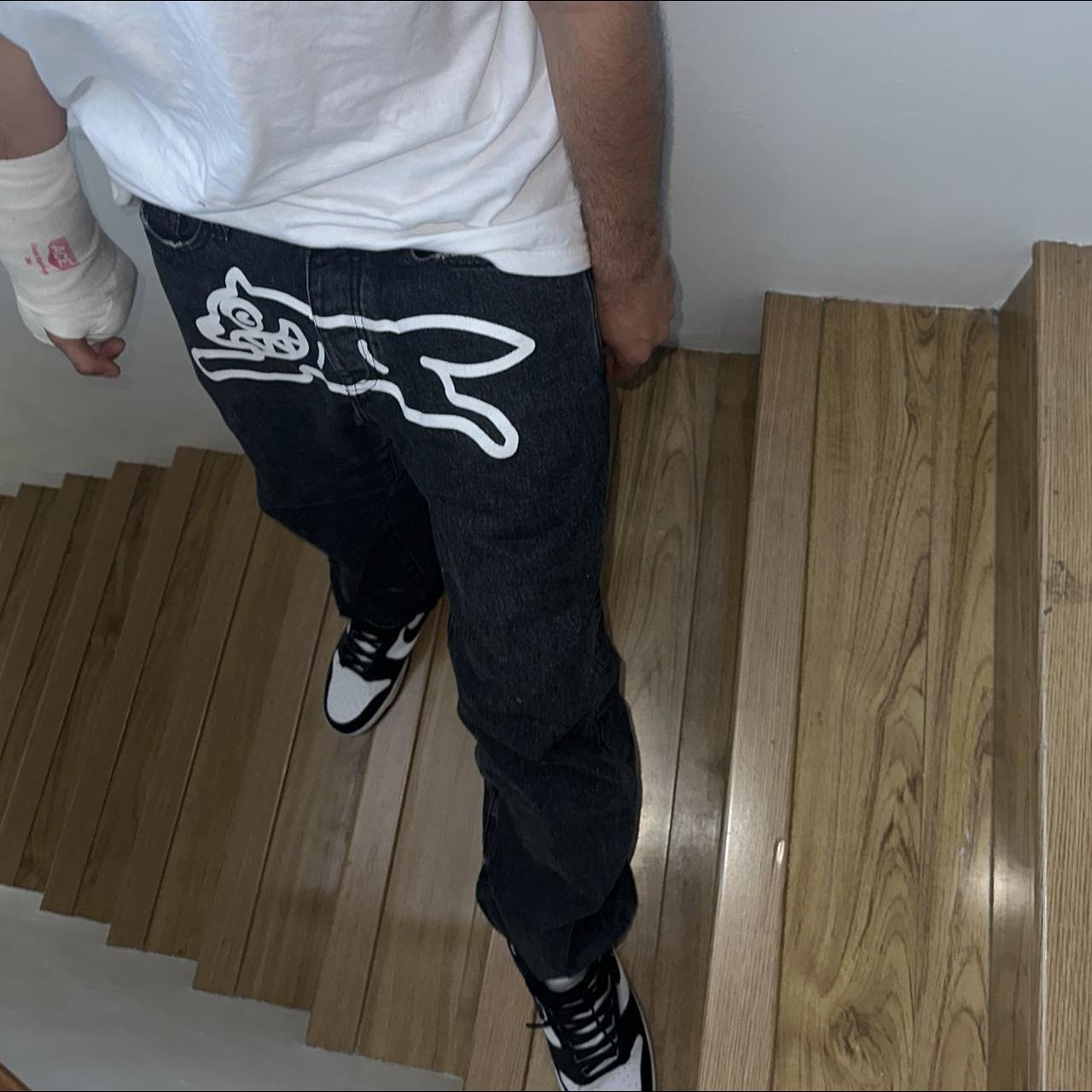 Ice Cream Men's Black and Grey Jeans Depop