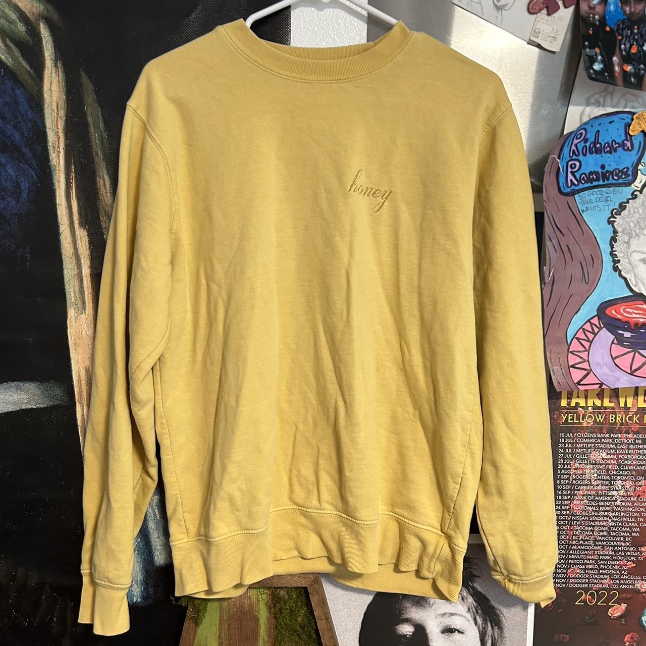 Cute Yellow Honey Sweatshirt - Great Condition -... - Depop