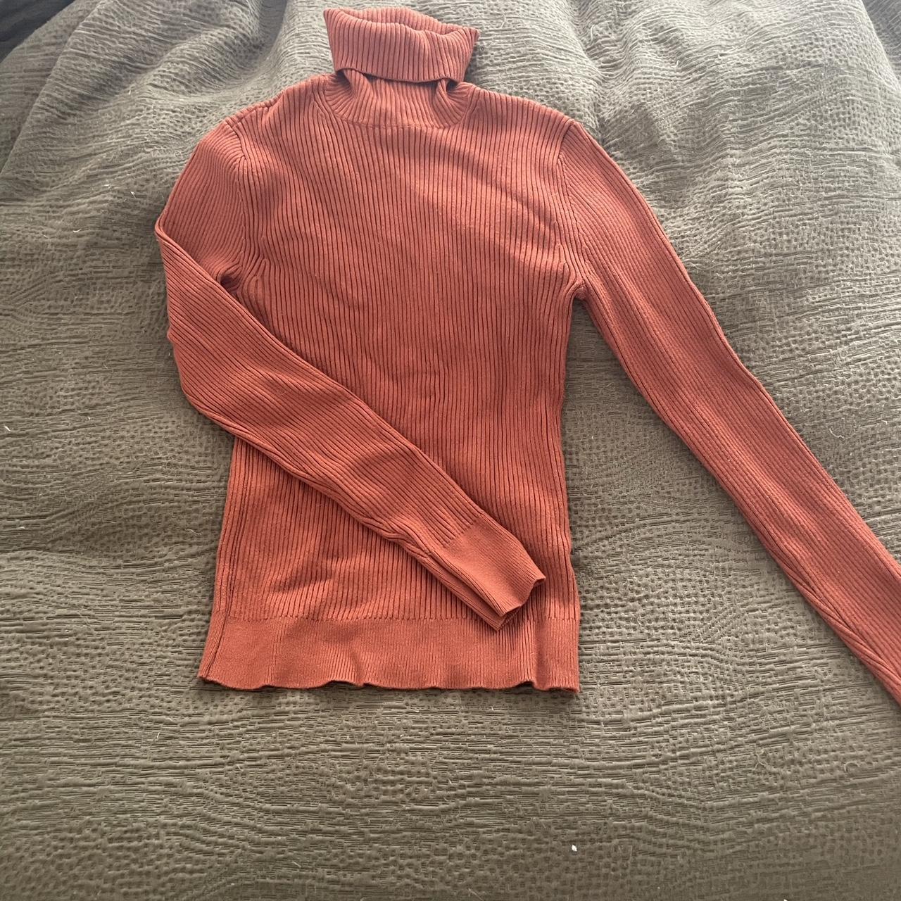 Tight orange outlet turtleneck