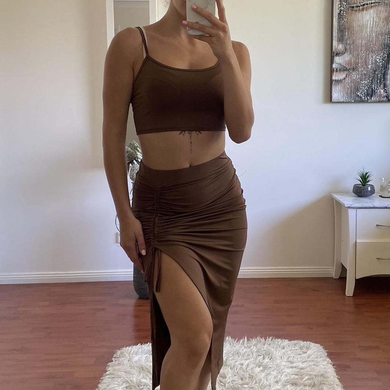 Brown two piece Size Sale includes Depop