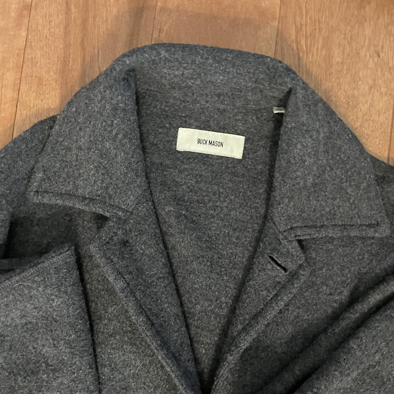 Buck Mason Women's Grey Coat | Depop