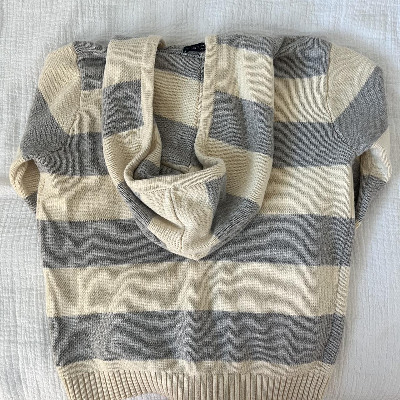 super cute brandy melville striped wool zipup... Depop