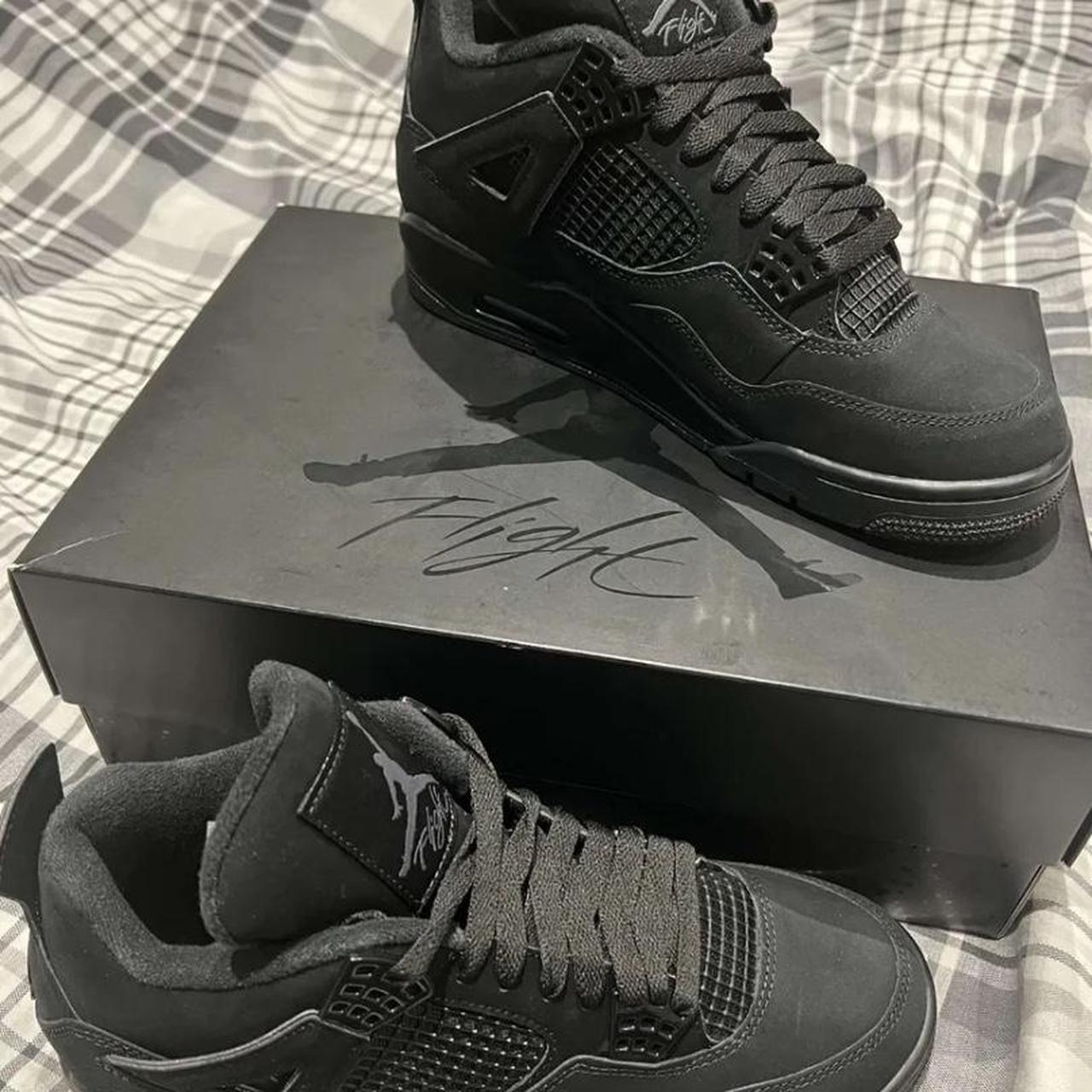 Black cats Jordan 4s Depop