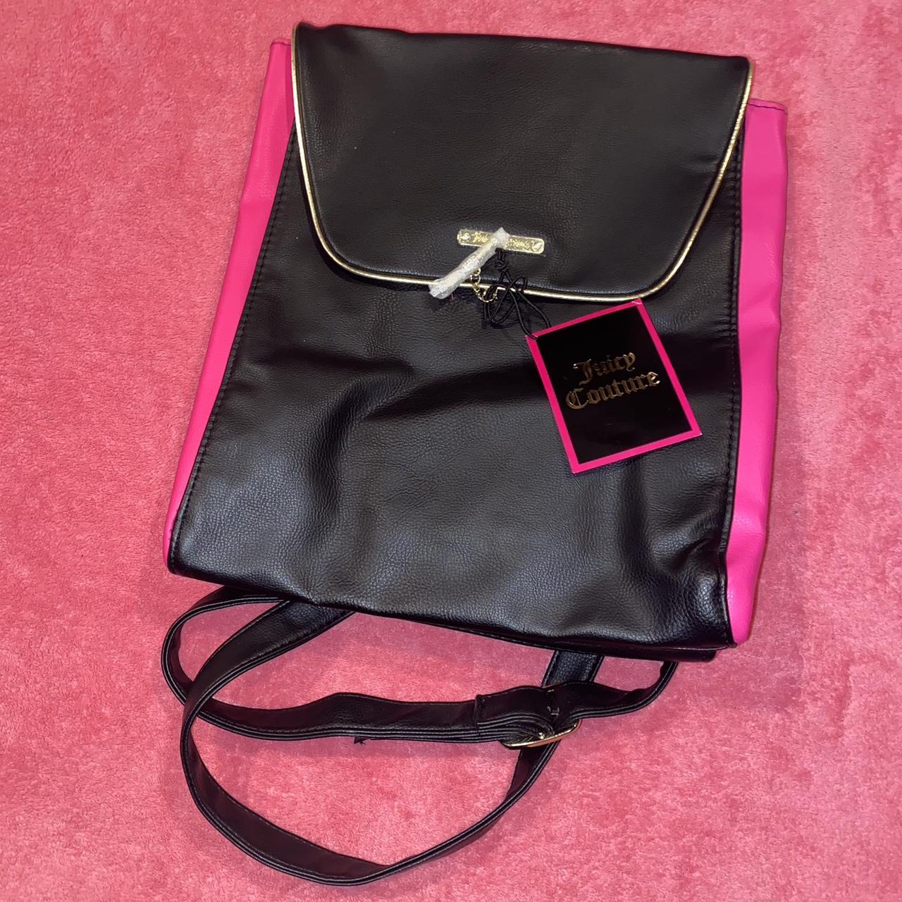 Juicy Couture backpack Like new pink leather with - Depop