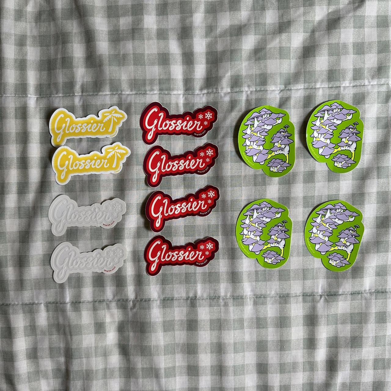 glossier seasonal stickers listing is for a single... Depop
