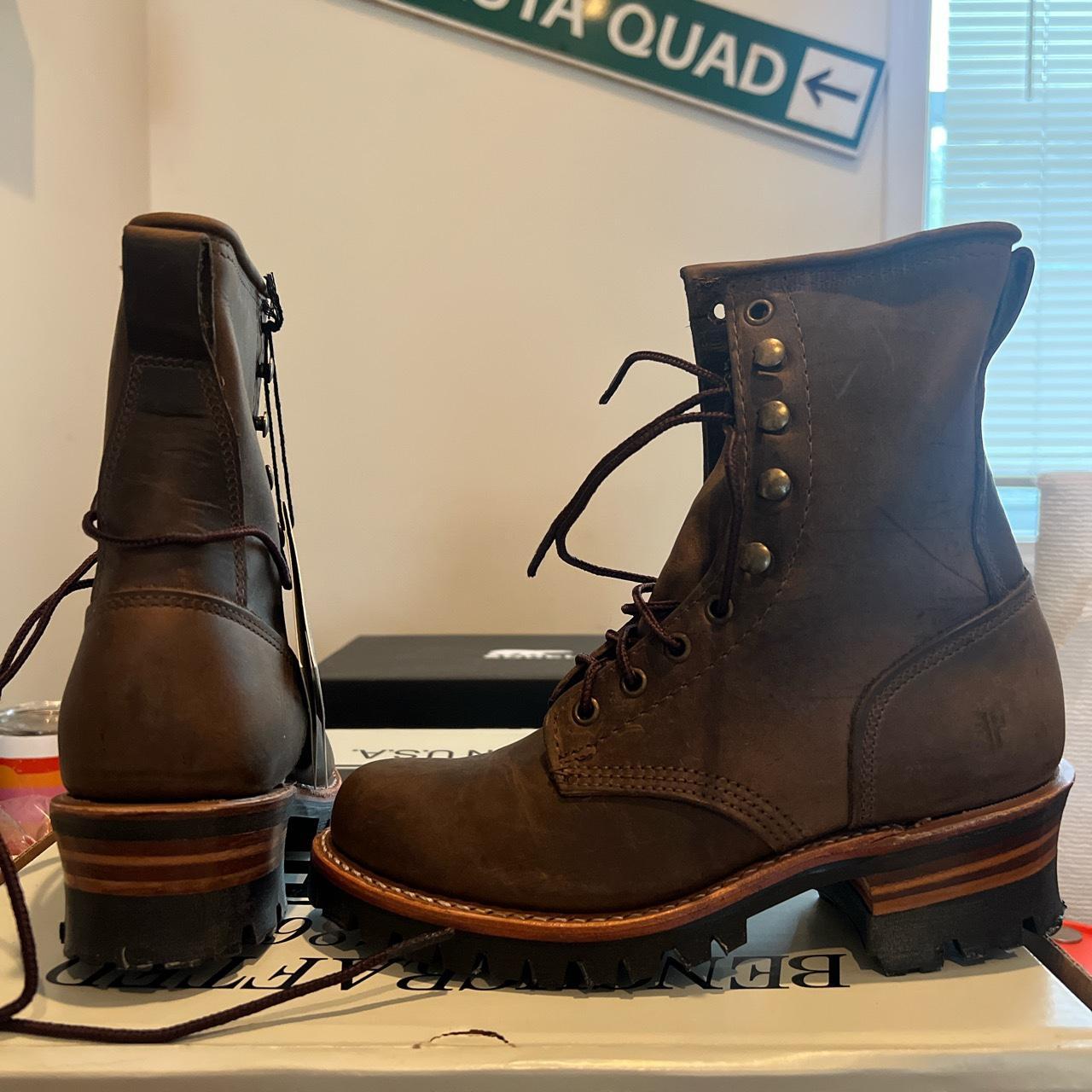 Brand new in box Frye logger 8 Lug. These boots Depop