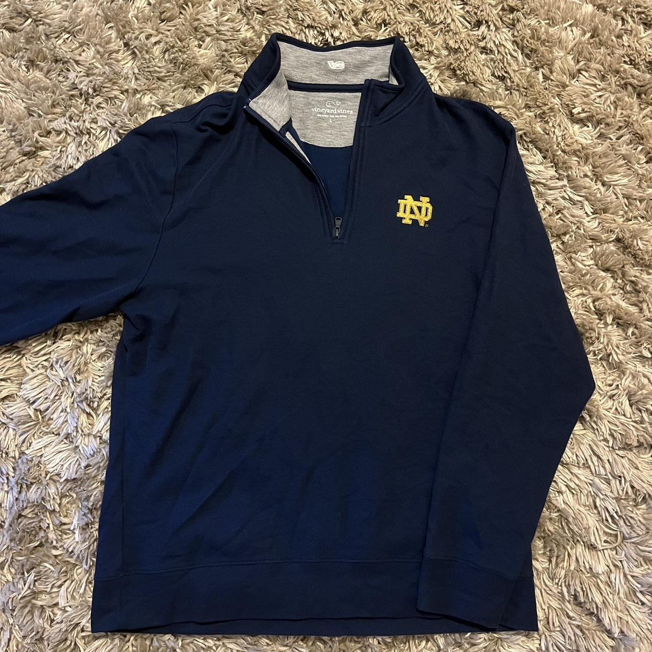 vineyard vines Notre Dame quarter zip size large... - Depop