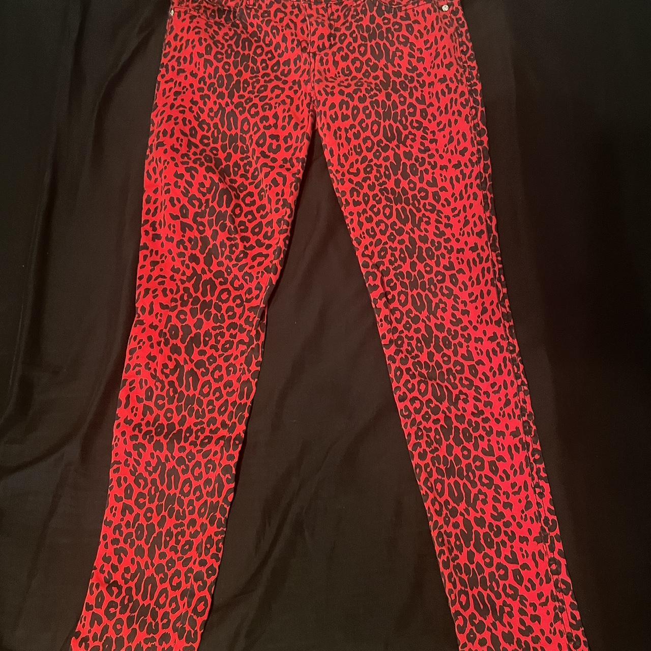 Tripp NYC Women's Red and Black Jeans | Depop