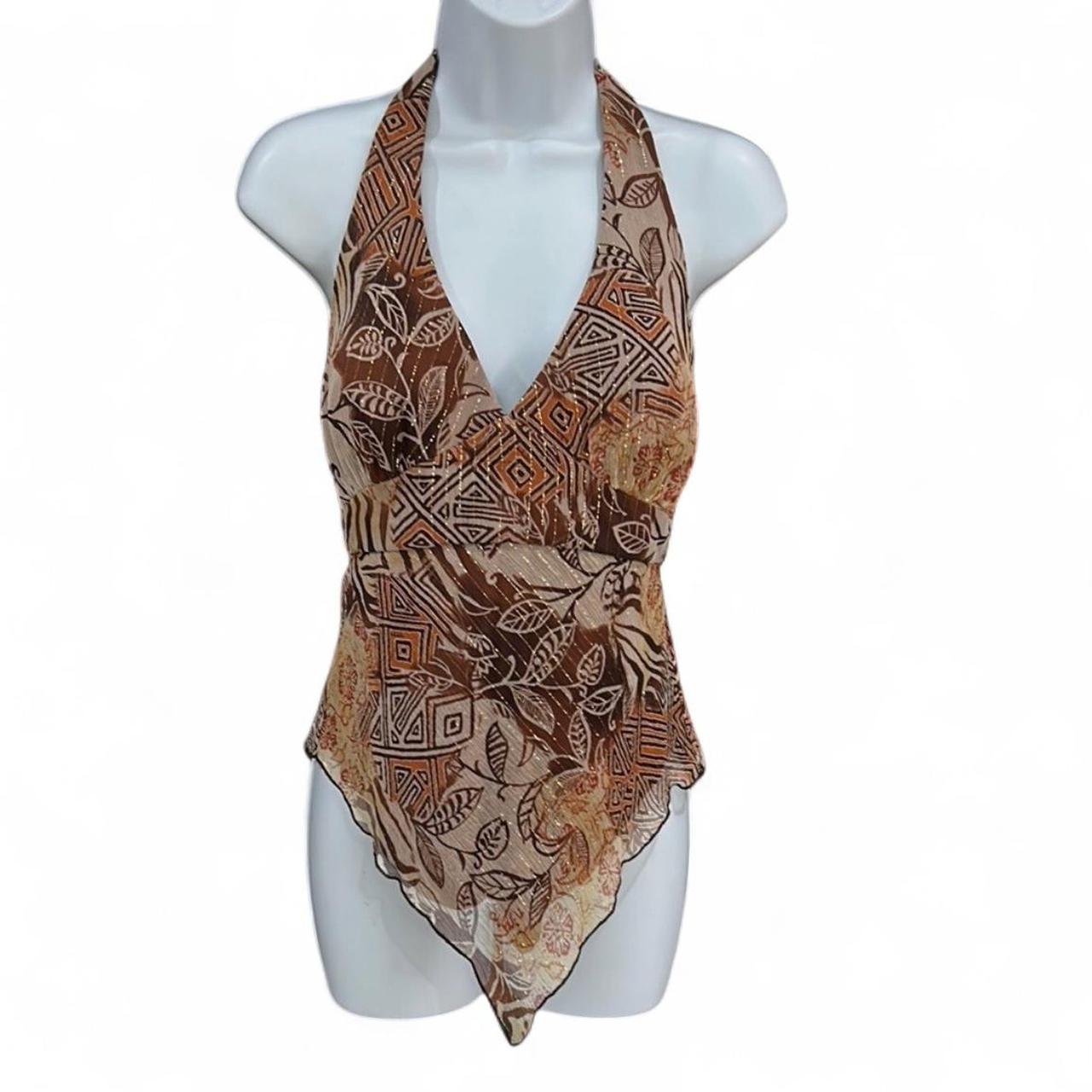 Cache Women's Tank top - Brown/Multi - 6 – Cache … - image 1
