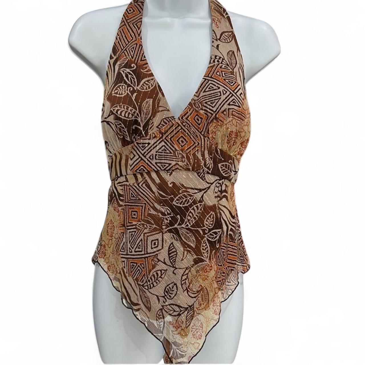 Cache Women's Tank top - Brown/Multi - 6 – Cache … - image 3