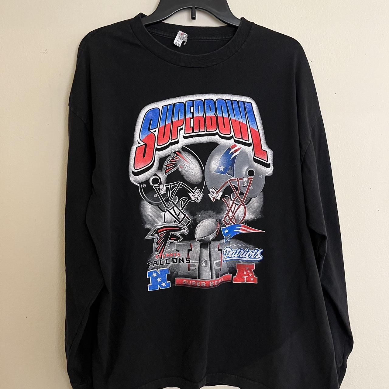 Patriots vs. Falcons 2017 Superbowl Longsleeve - Depop