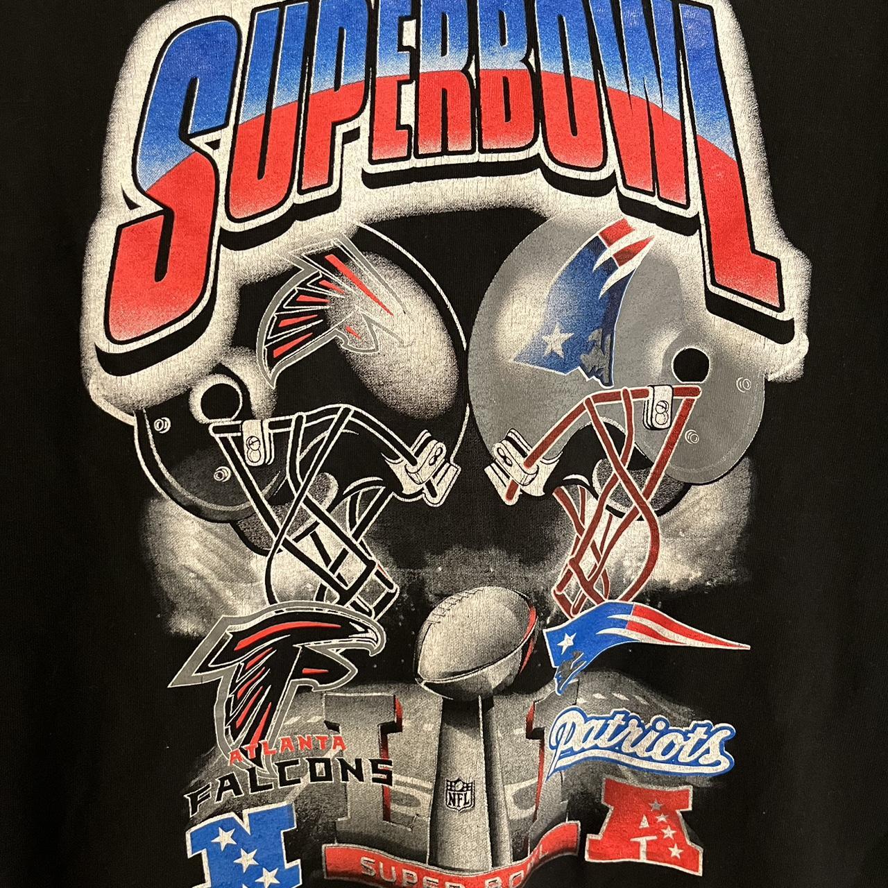 patriots falcons super bowl shirt