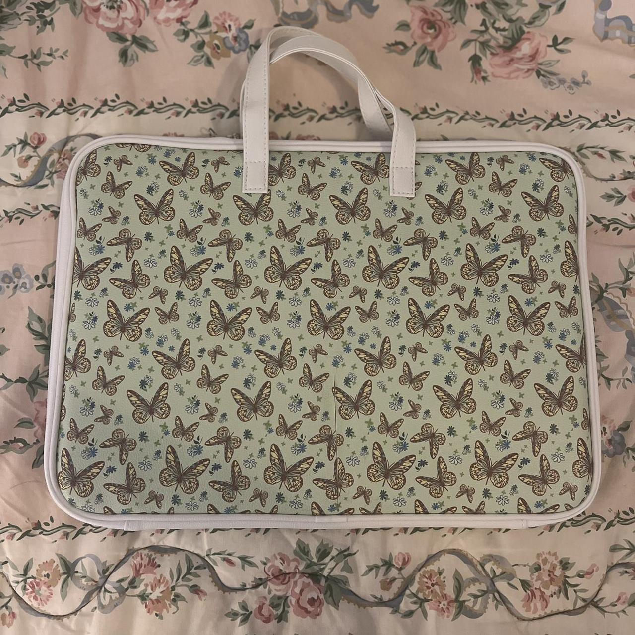 Wildflower Sage Butterfly Laptop Case Never used,... Depop