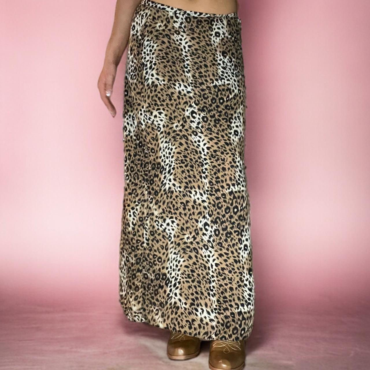 INSANE Vintage 80 s Leopard Print Maxi Skirt Now