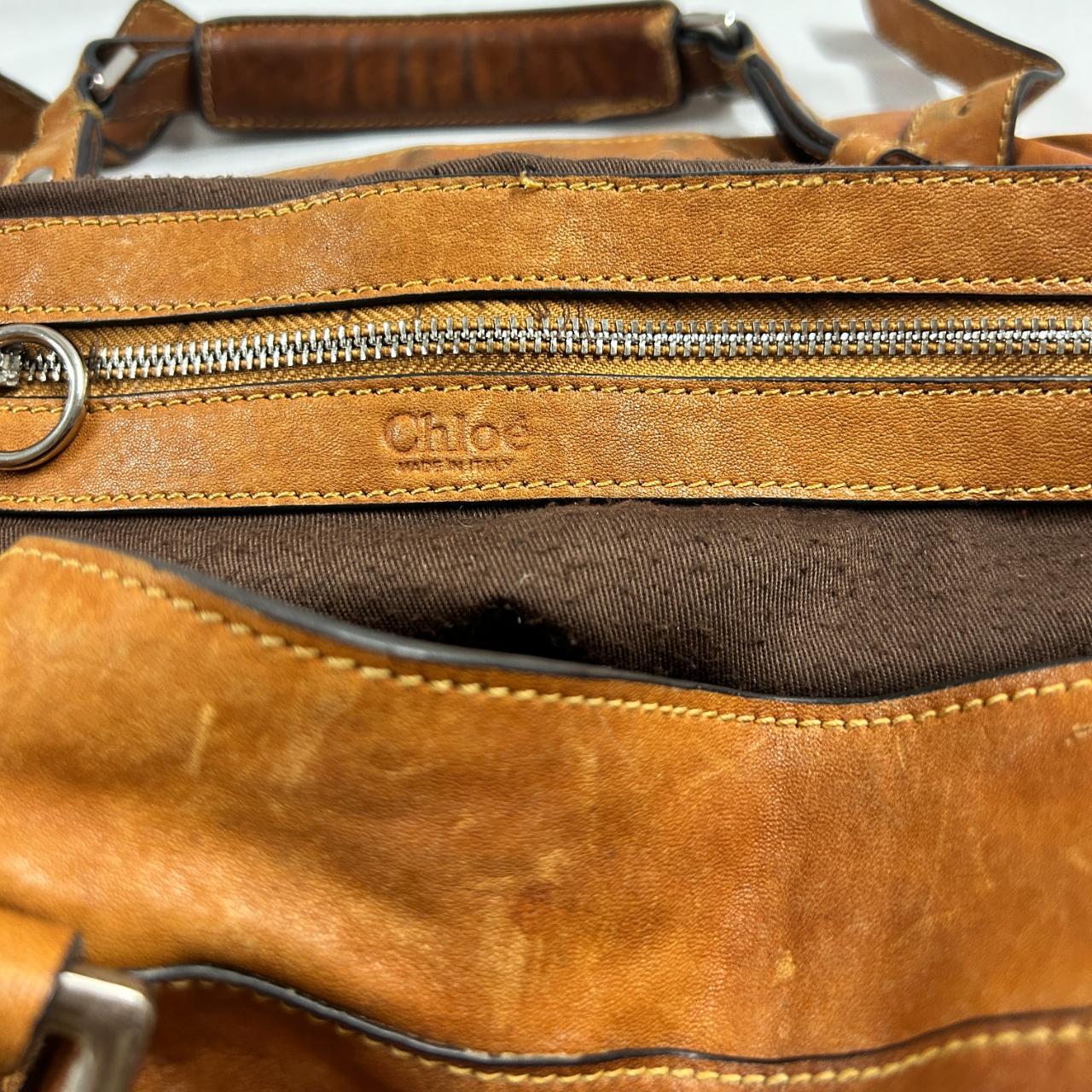 Vintage Leather Chloé Handbag Magnetic Button... - Depop