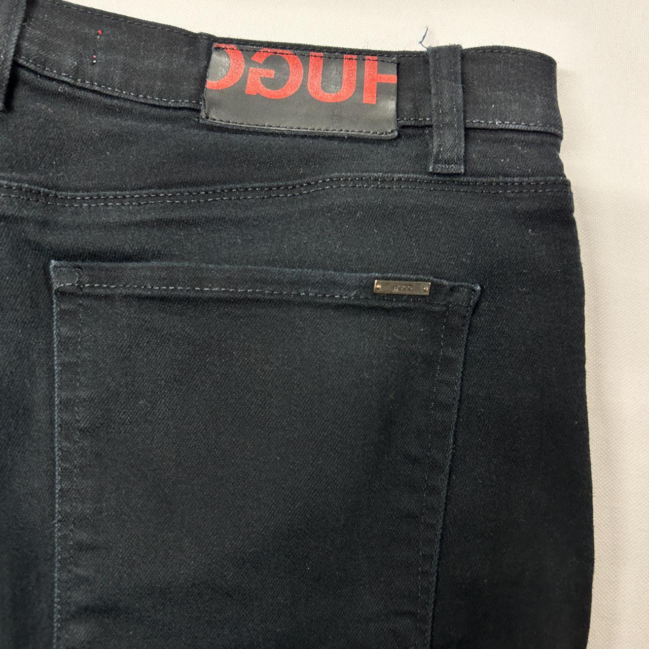 Men's Hugo Boss Black Jeans Small Red 708 Slim B... Depop