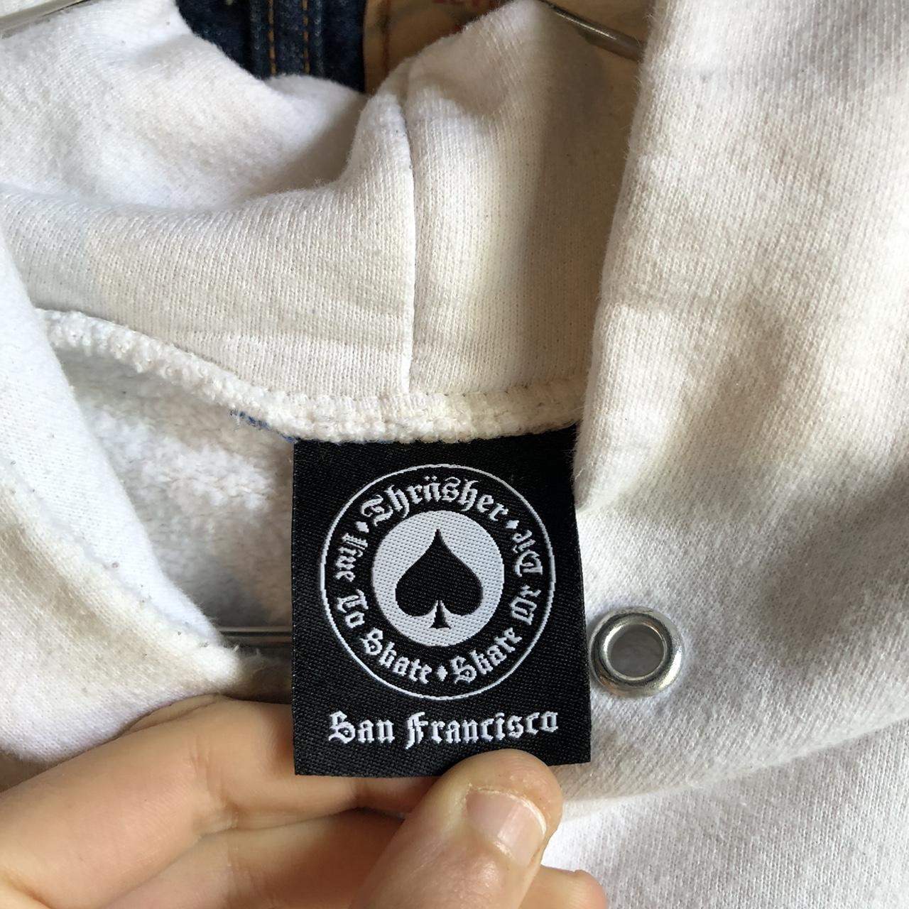 Thrasher white hoodie size M thrasher skater... Depop