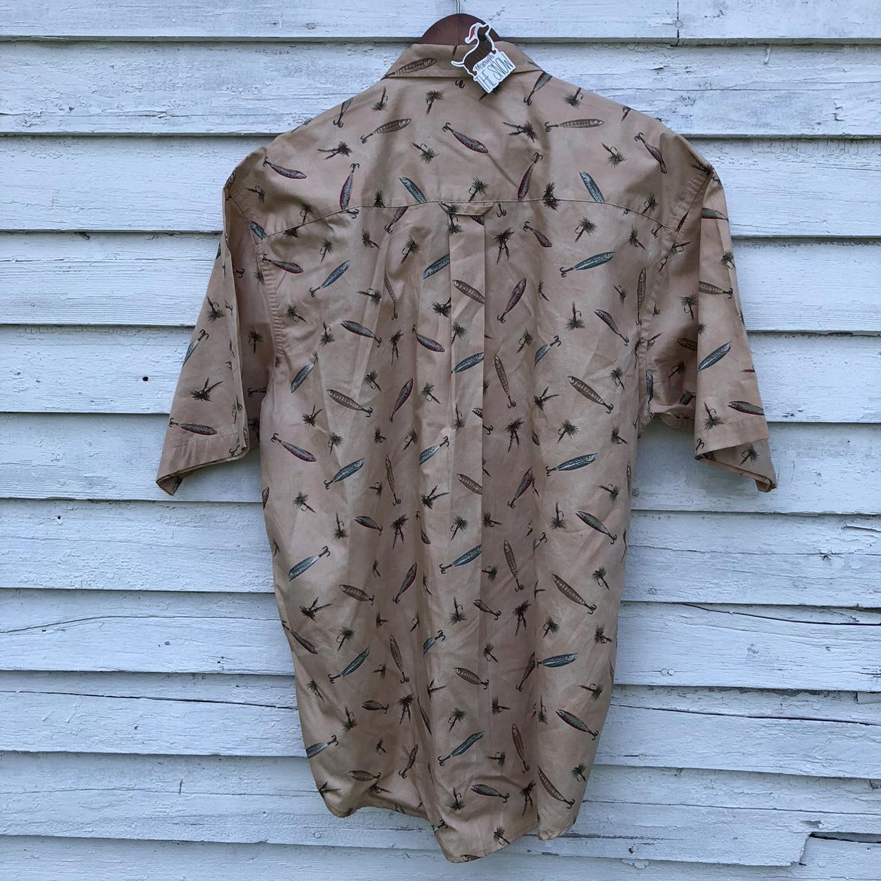 Pendleton Fishing Print Button Up Shirt Size Men's - Depop