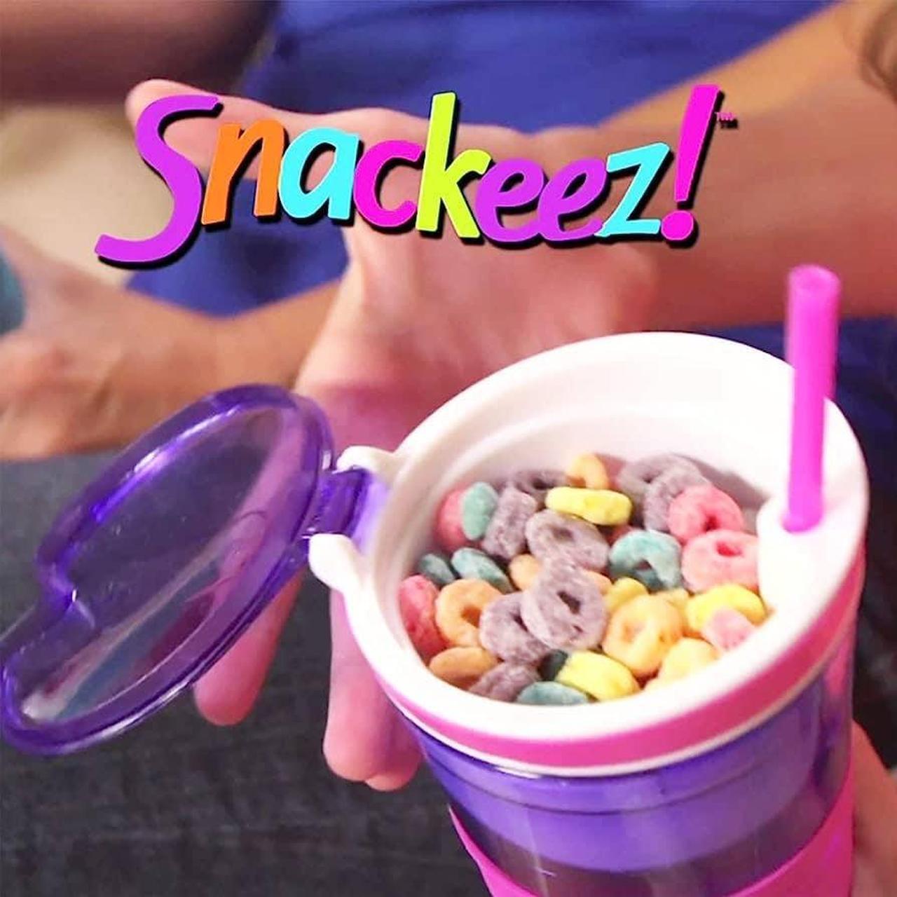 Snackeez 2 In 1 Drink And Snack Cup New In Box As Seen On Tv!! Blue & Green