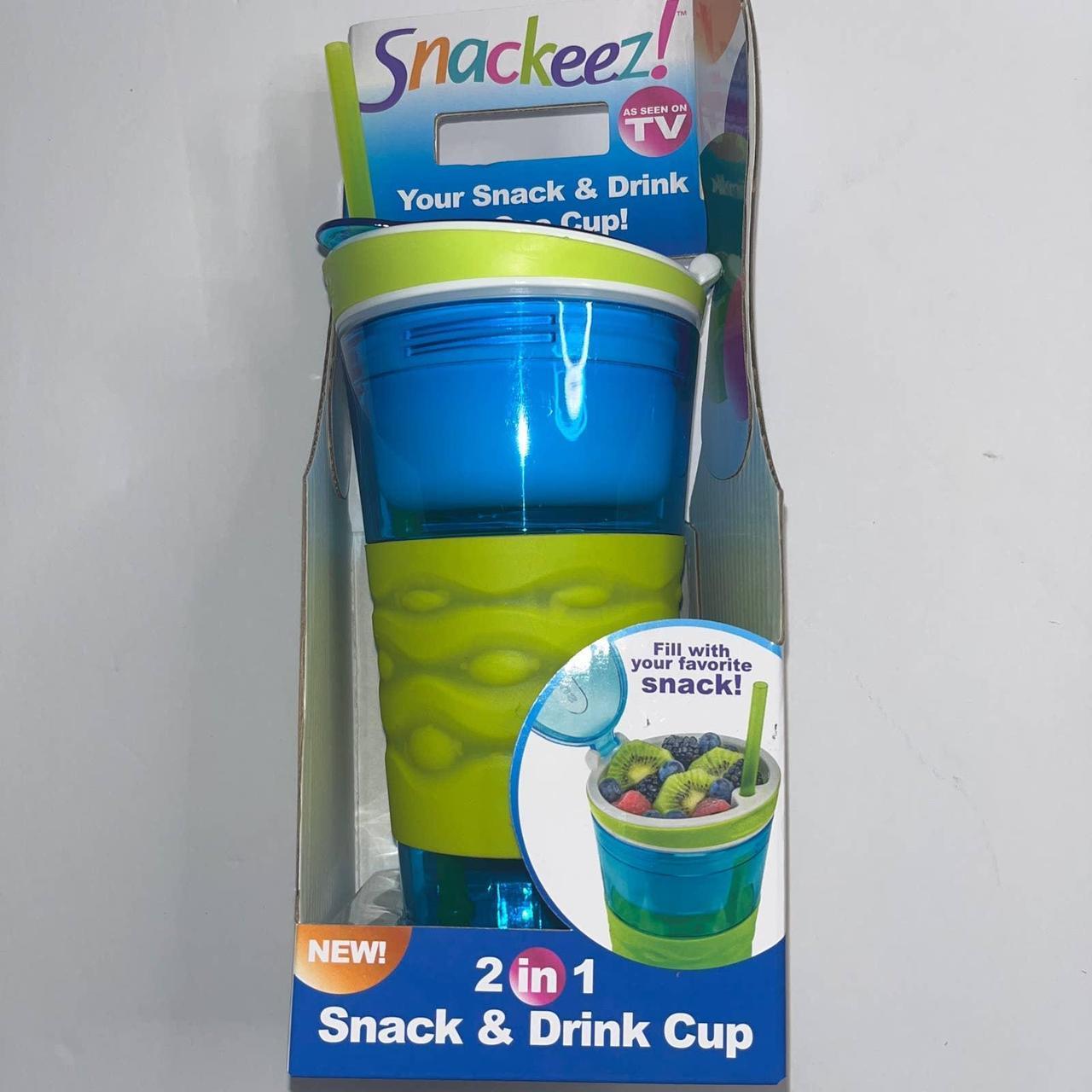 As Seen on TV Snackeez 2-in-1 Snack & Drink Cup, Pink