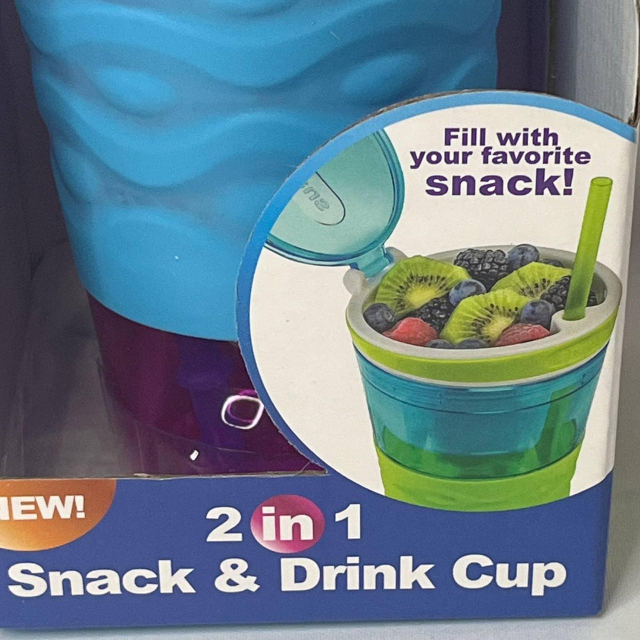 Snackeez - Plastic 2 in 1 Snack & Drink Cup - Green