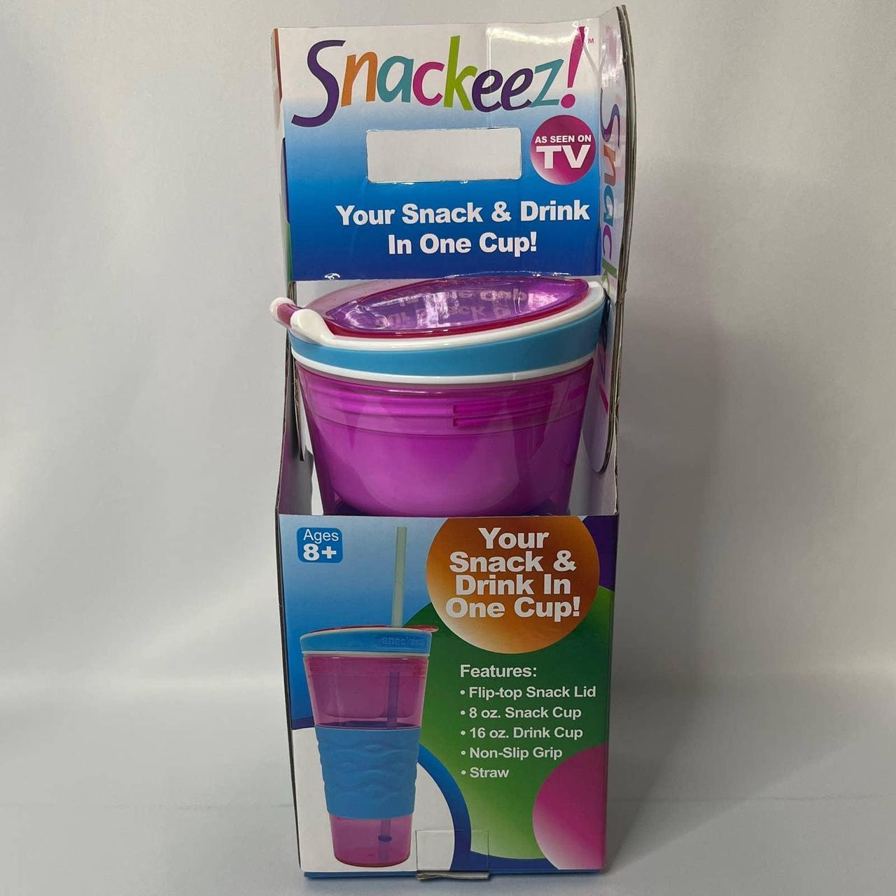 Snackeez - Plastic 2 in 1 Snack & Drink Cup - Green