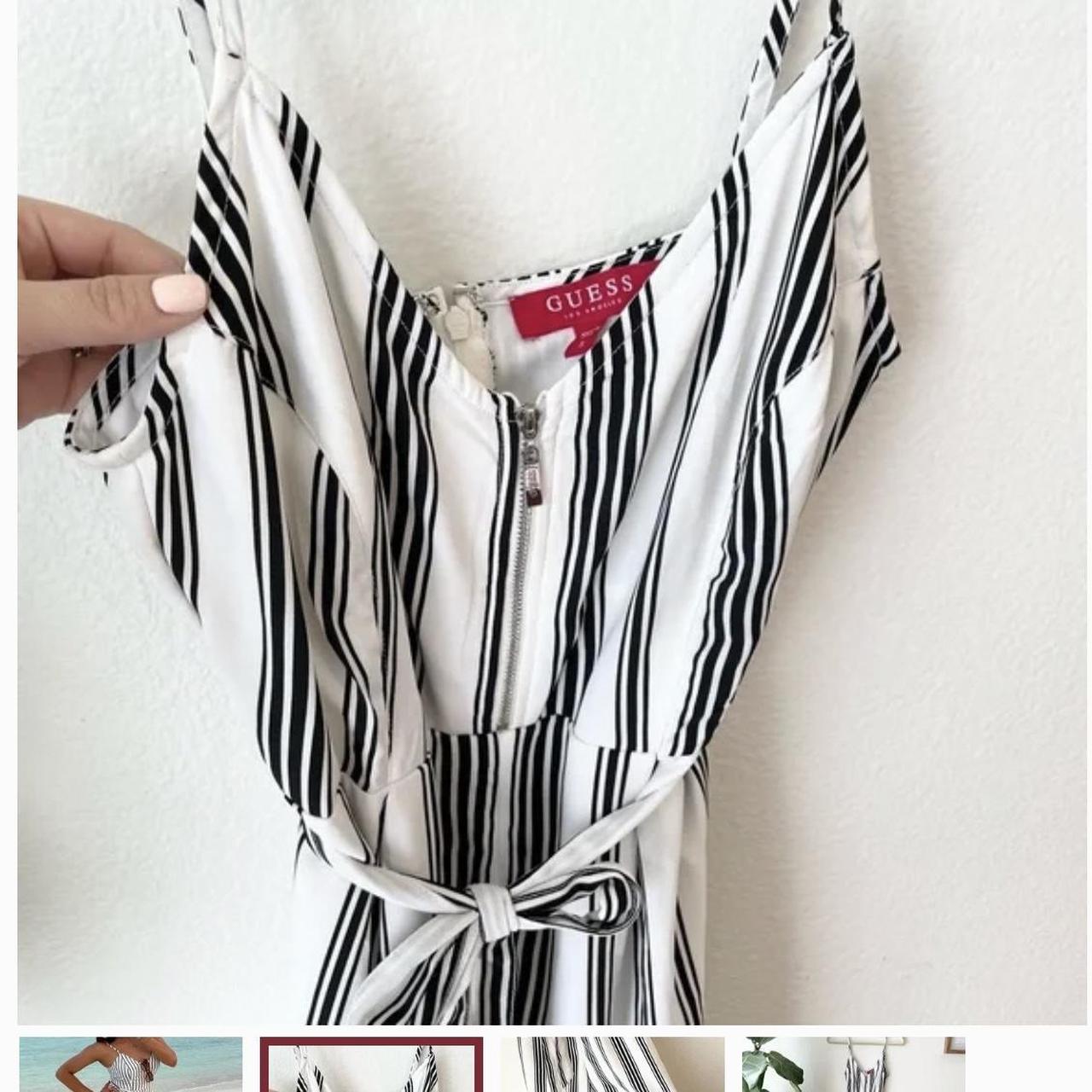 Guess striped hot sale jumpsuit