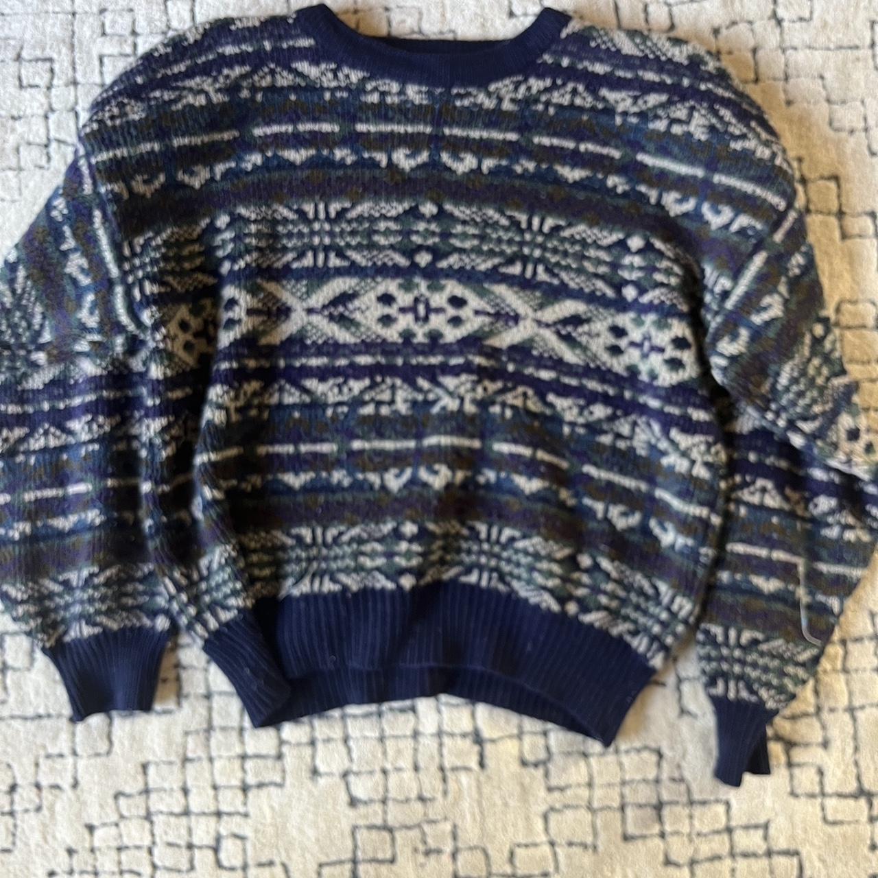 Vintage patterned sweater Perfect condition - Depop