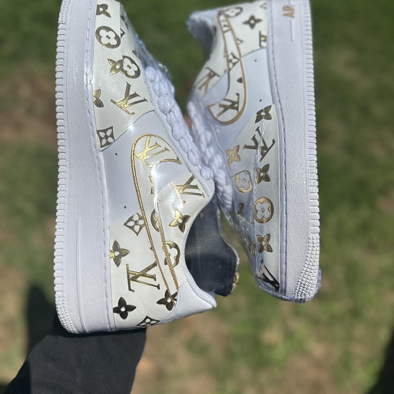 Gold custom Air Force one!! Made to order-any Depop