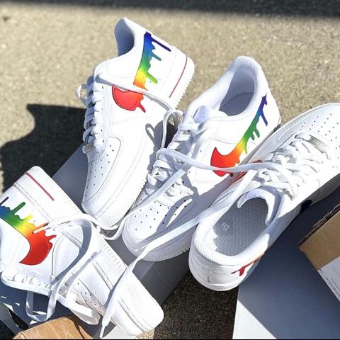 Buy Nike Air Force 1 Pride Rainbow Splatter Custom Pride Month