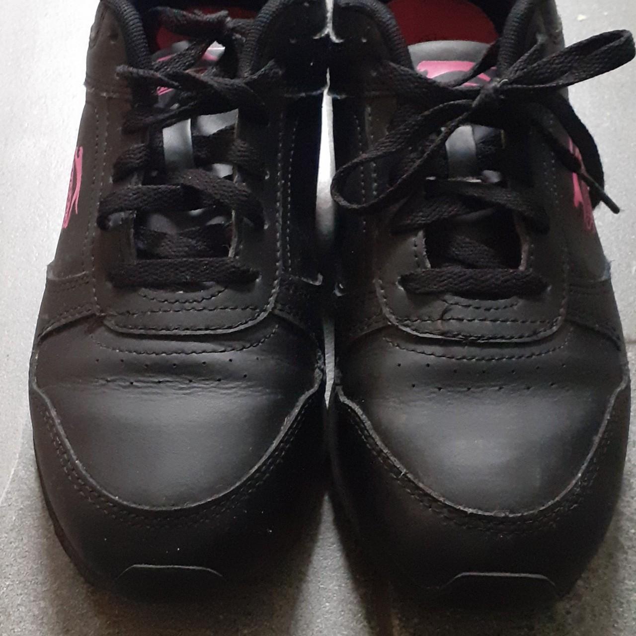 black and pink slazenger trainers, great condition,... - Depop