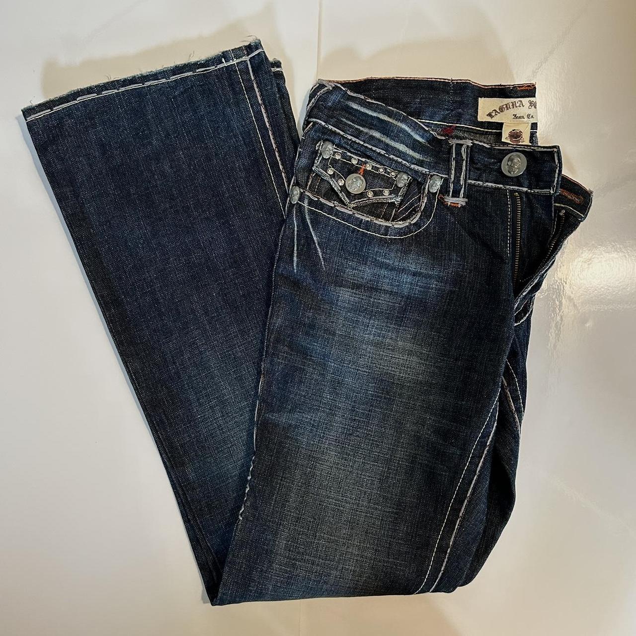 Men’s Bootcut Laguna Beach Jeans with Clear Studs on... Depop