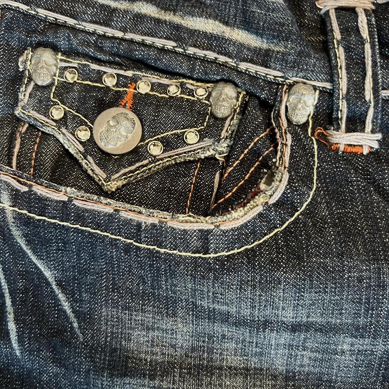 Men’s Bootcut Laguna Beach Jeans with Clear Studs on... Depop
