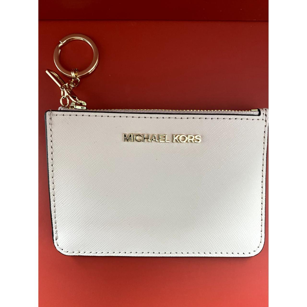 Michael Kors Jet Set Travel Small Top Zip Coin Pouch with ID Card Holder  and Ring in Pink Saffiano Leather  Unisex ID Case  Lazada PH