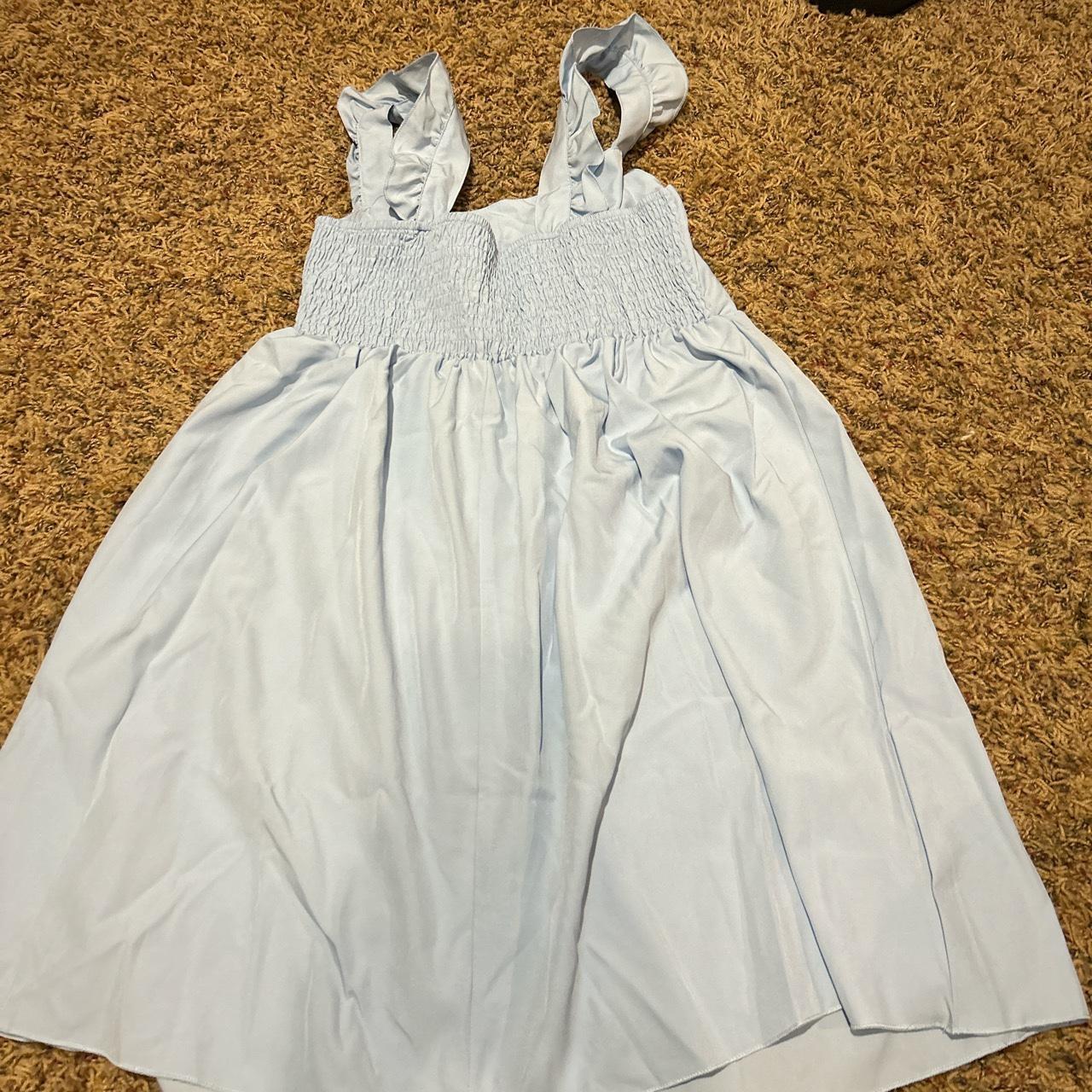 Shein blue and white dress. Summer dress Size m but - Depop