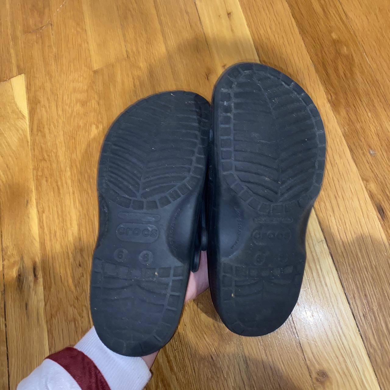 Black crocs, women’s 6, comes with jibits - Depop