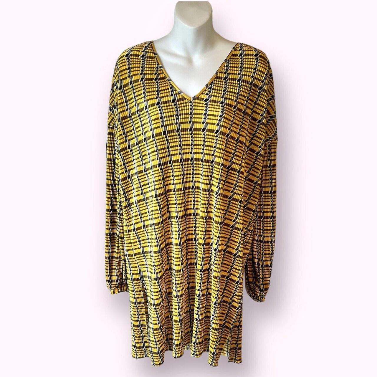 Zara yellow plaid top dress