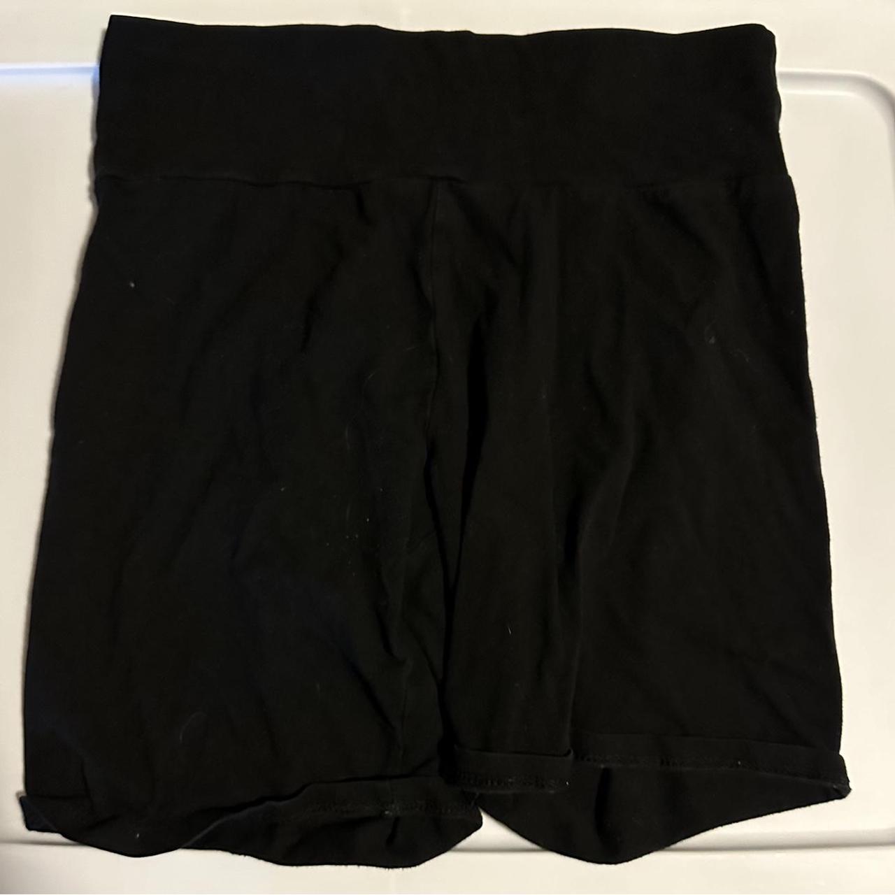 black cotton biker shorts Depop