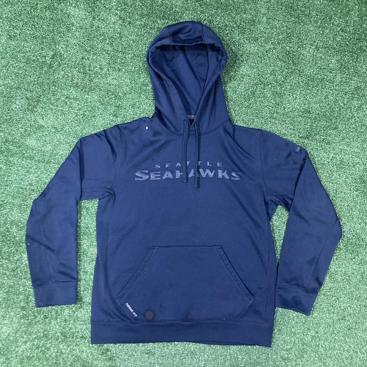 Nike Seattle Seahawks Therma-FIT Pullover Hoodie - Grey