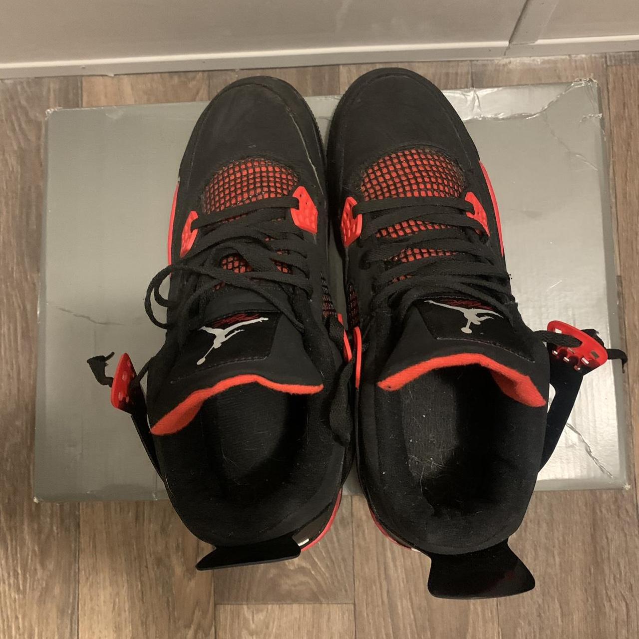 Jordan 4s Red Thunder - Size 12 - Worn Normally... - Depop