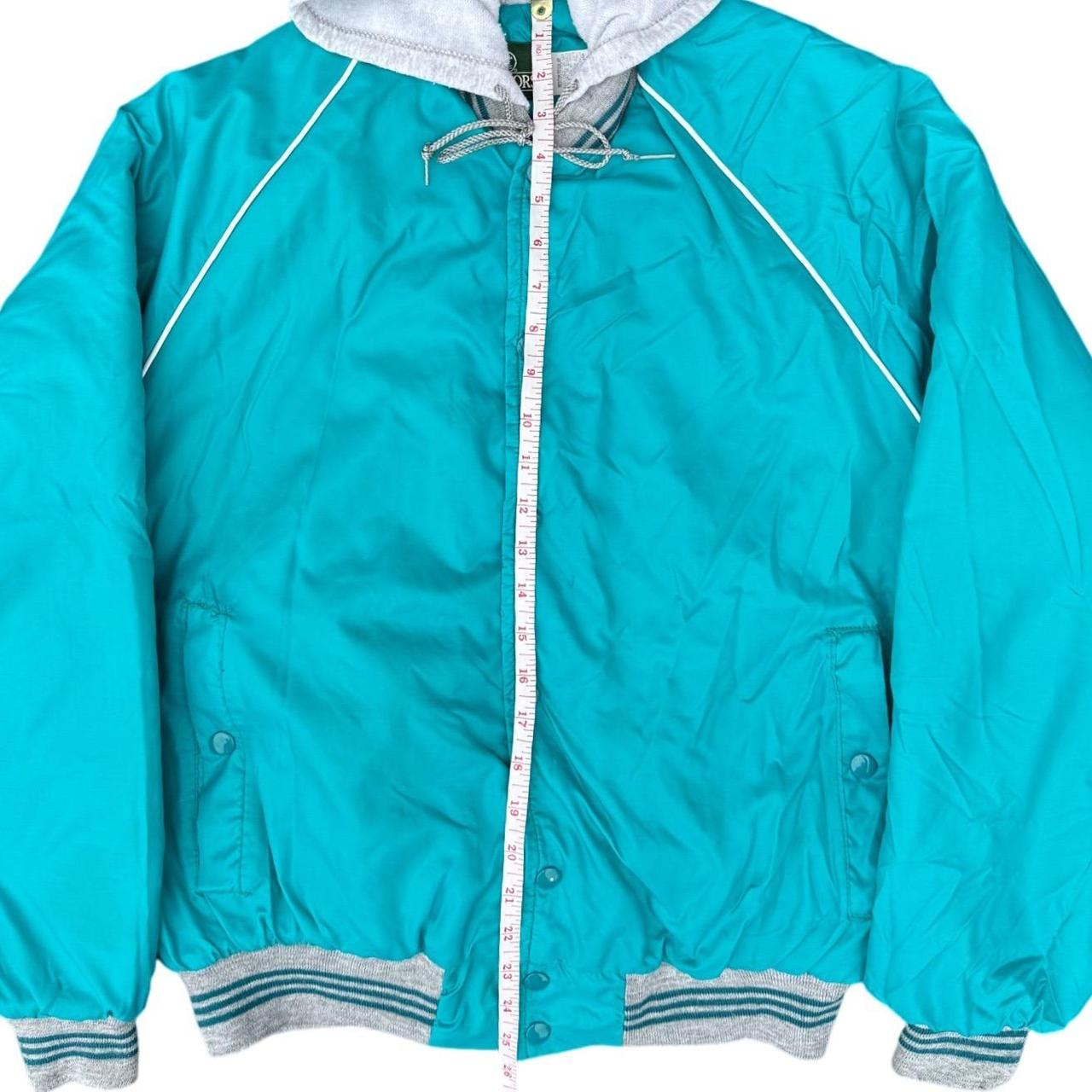 Preloved Men's Bomber Jacket - Blue/Grey - M – Vi… - image 5