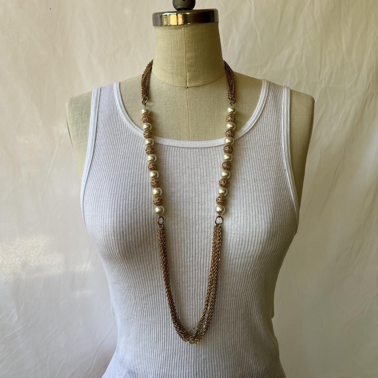 Good filigree pearl necklace long strand can also. Depop