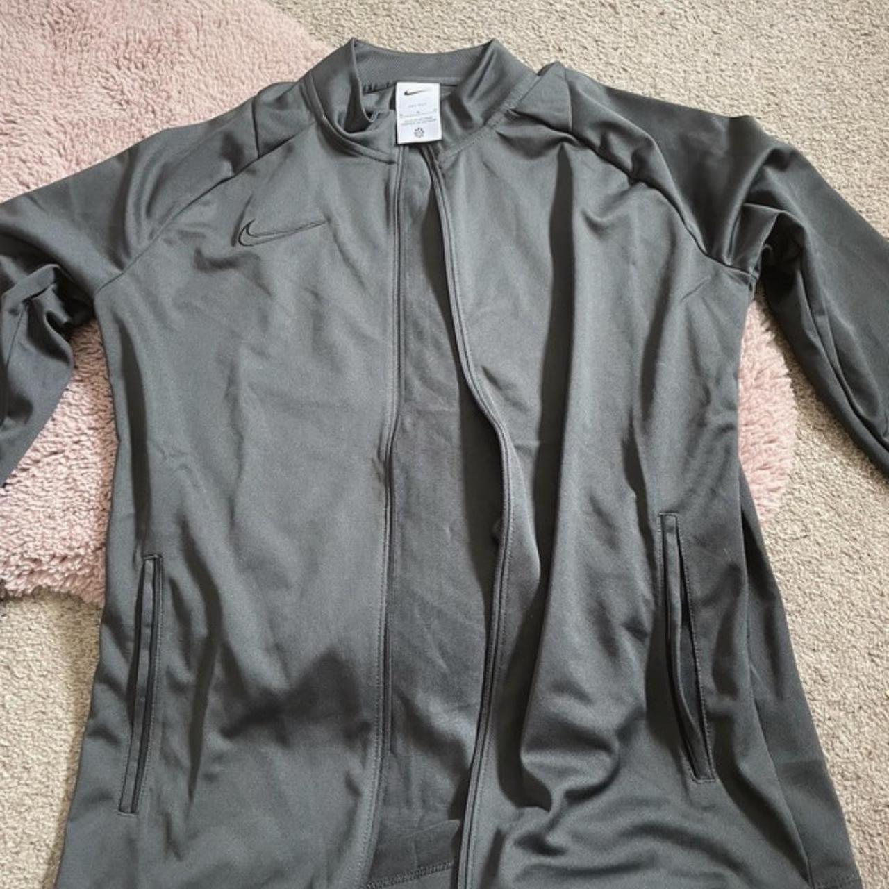 Grey Nike DriFit Tracksuit ZipUp Depop