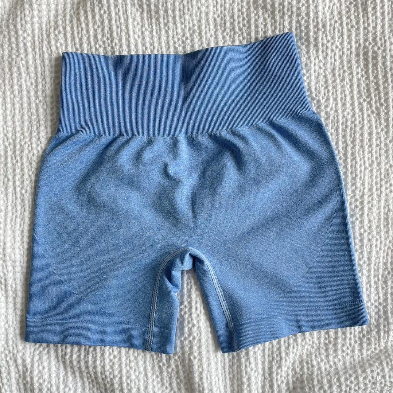 BLUE WORKOUT SHORTS super cute and comfy blue... - Depop