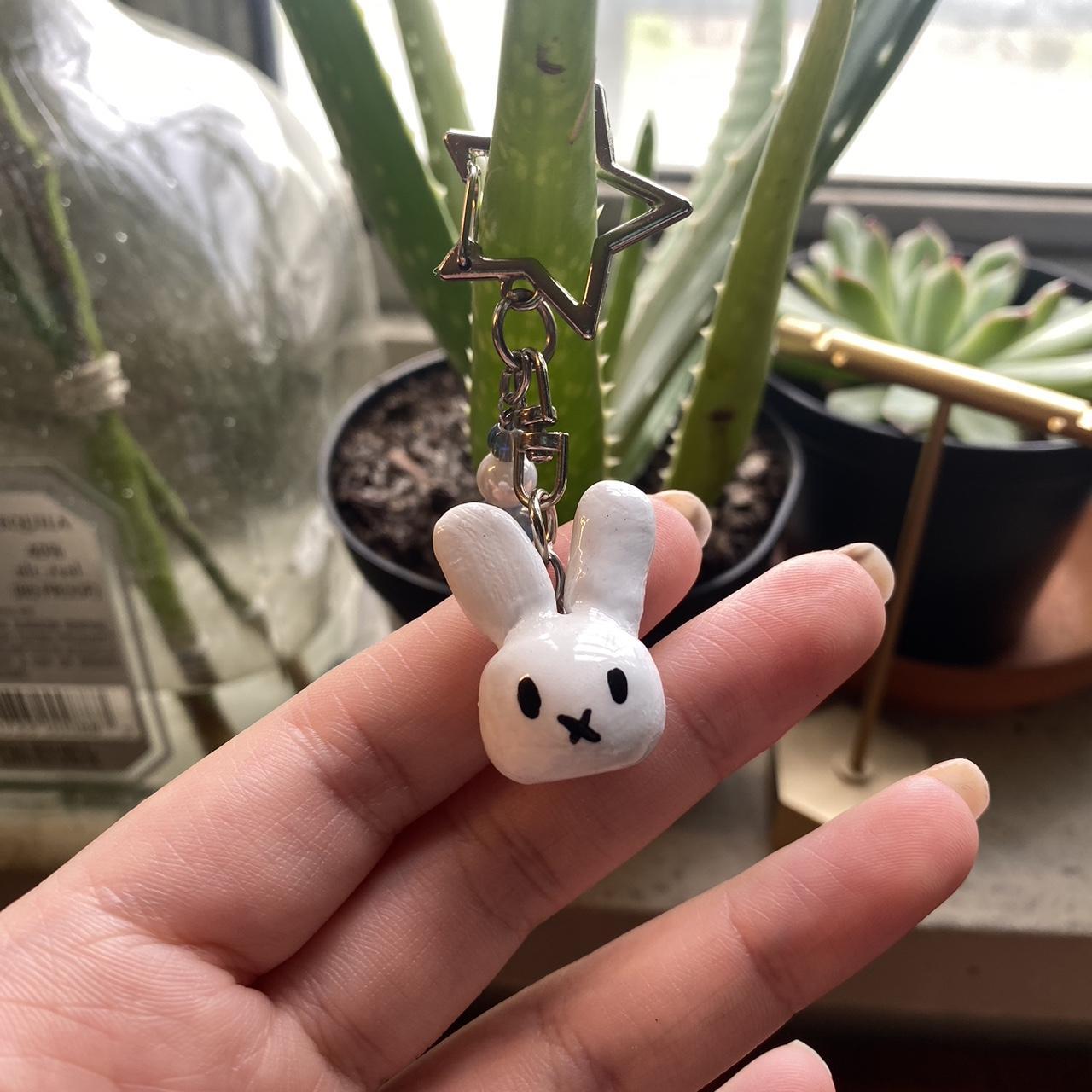 Squishy Miffy keychain (brand new) - Depop