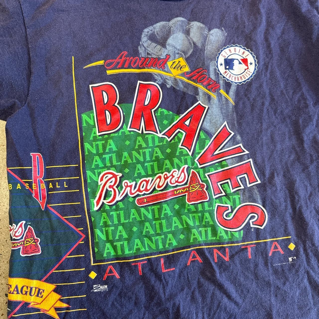 Vintage MLB (Salem) - Atlanta Braves Around The Horn T-Shirt 1990s